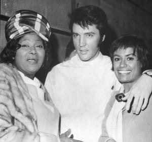 Barbara with Elvis and Mahalia Jackson